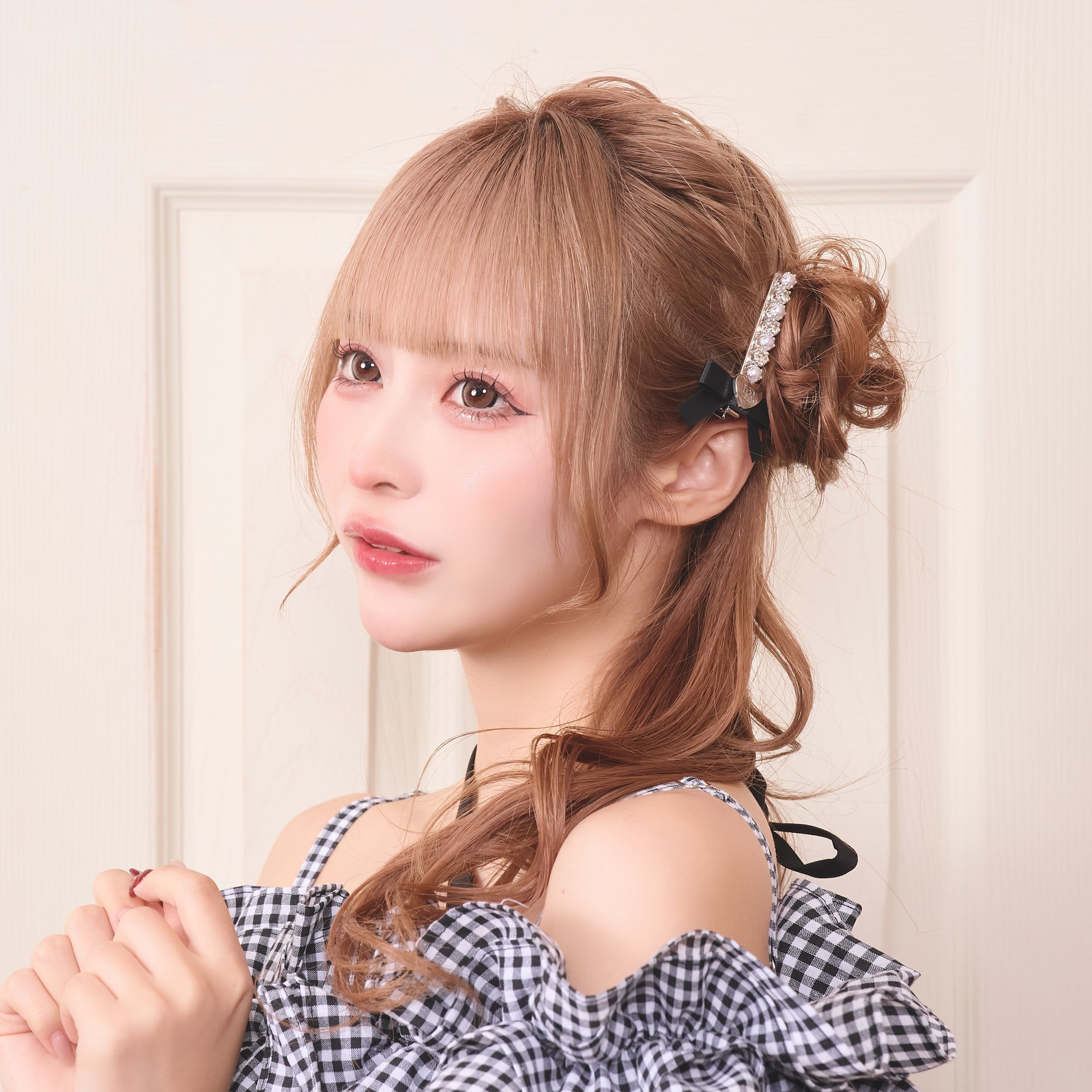 《LAFARY closet》ハートリボンヘアクリップ