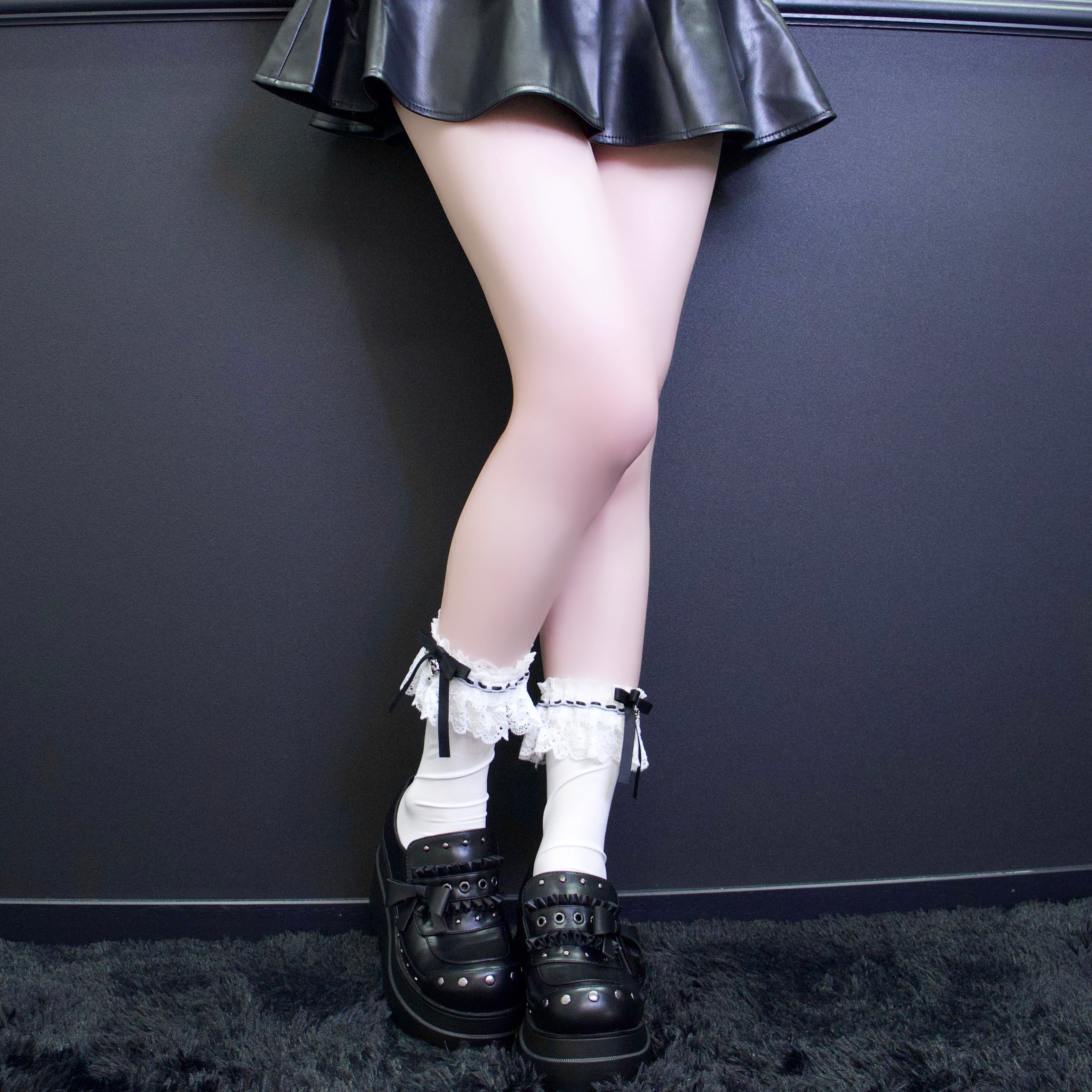 《mine》チャーム付きロリィタ　ソックス[クルー]
