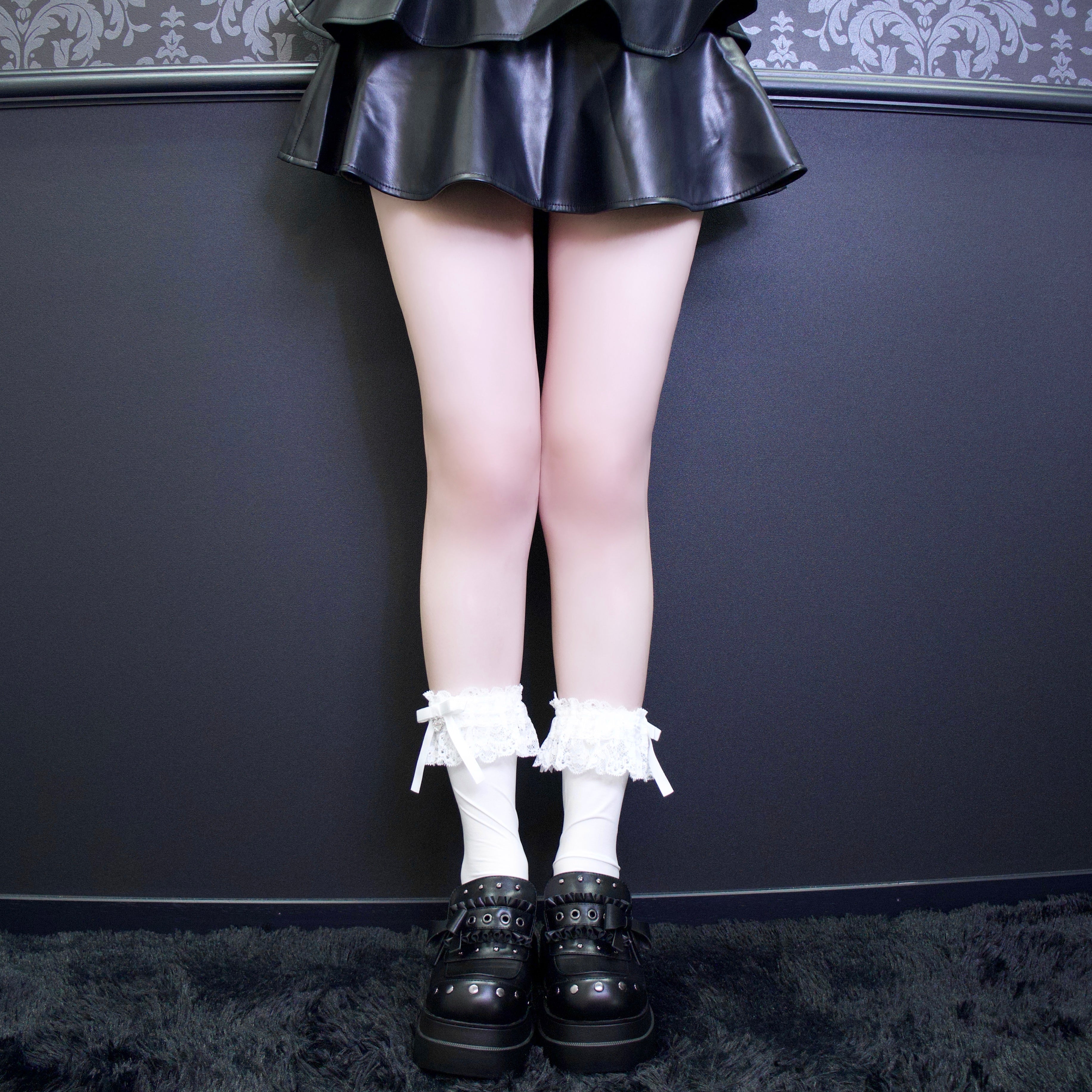 《mine》チャーム付きロリィタ　ソックス[クルー]