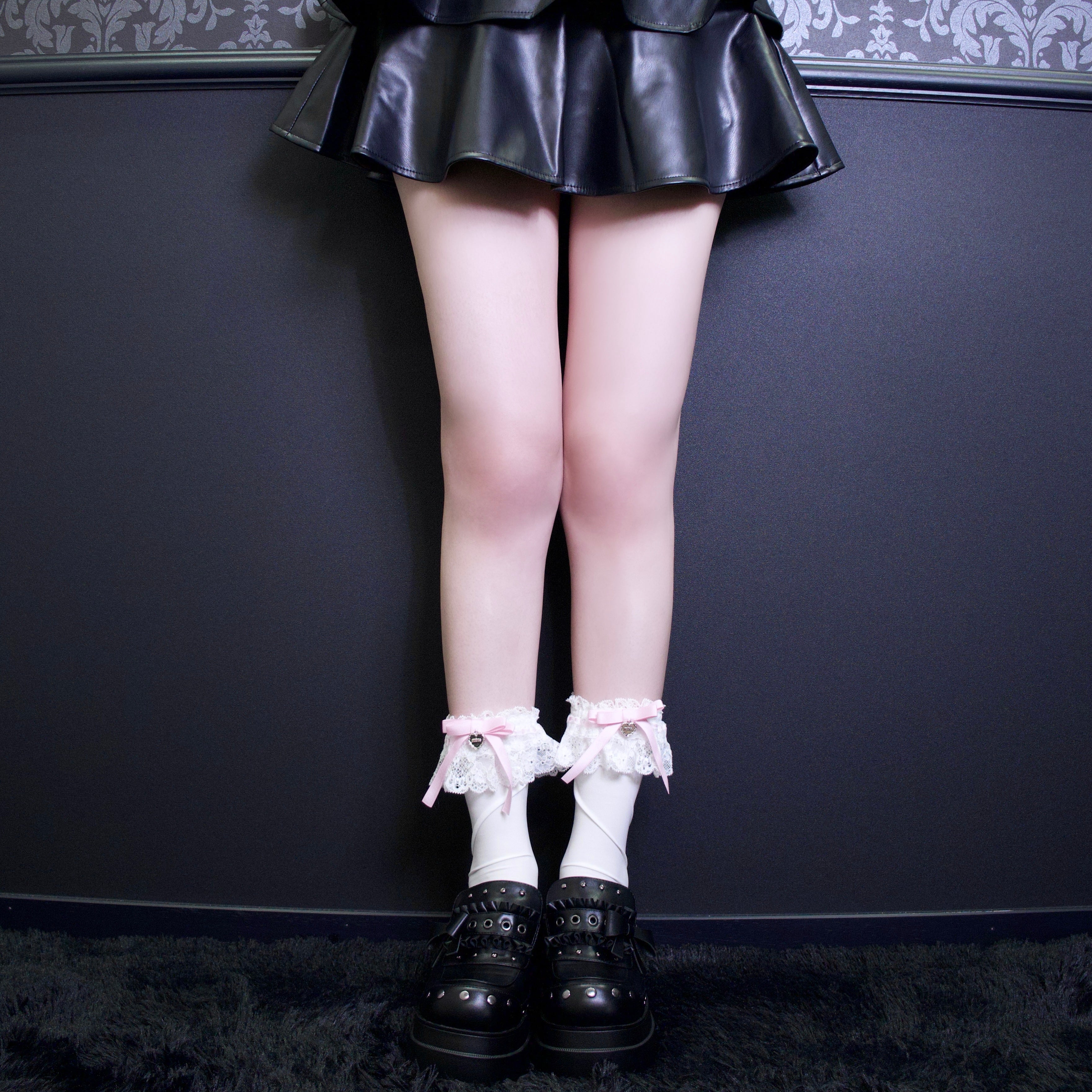 《mine》チャーム付きロリィタ　ソックス[クルー]