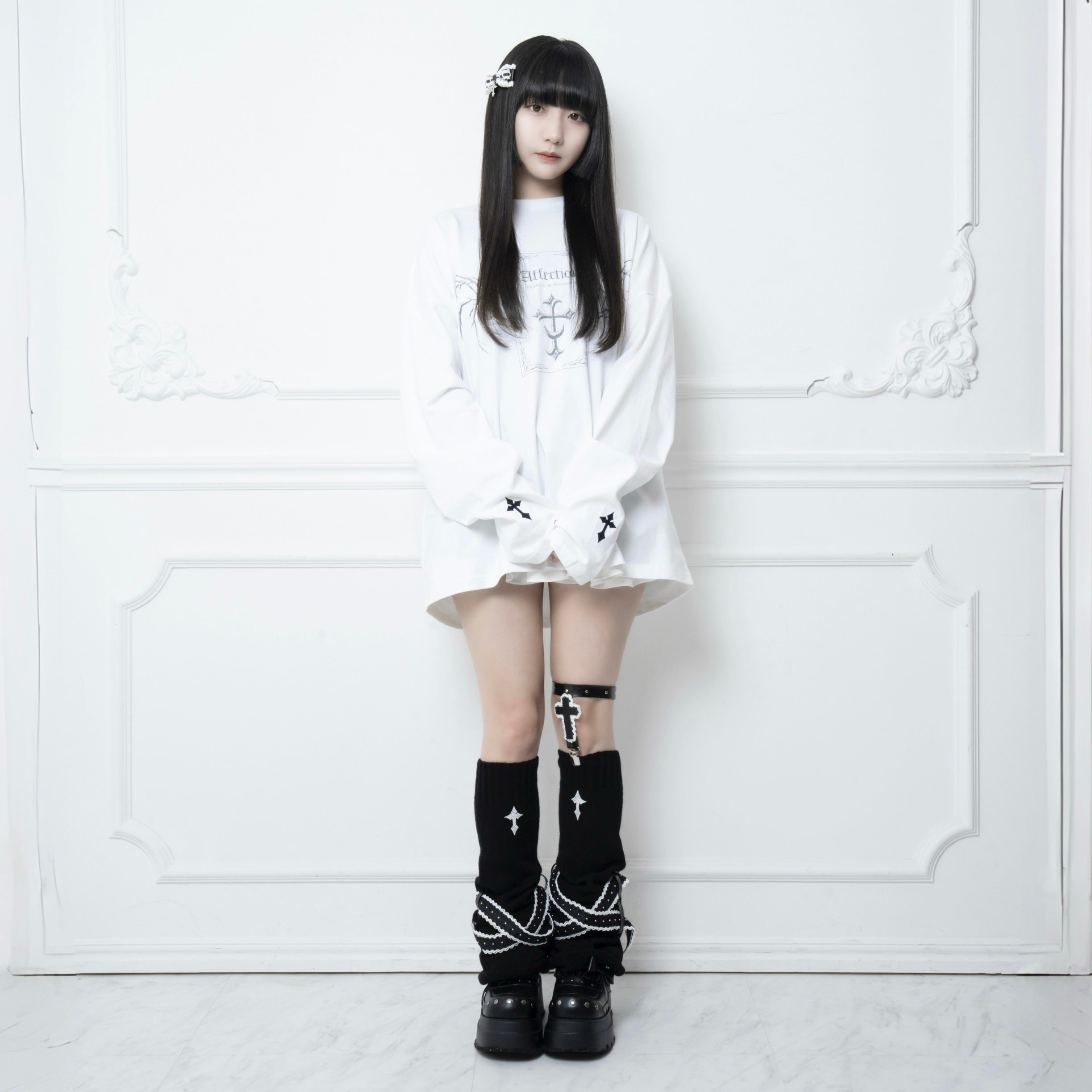 mine》クロスフリルベルトレッグカバー- LAFARY ONLINE