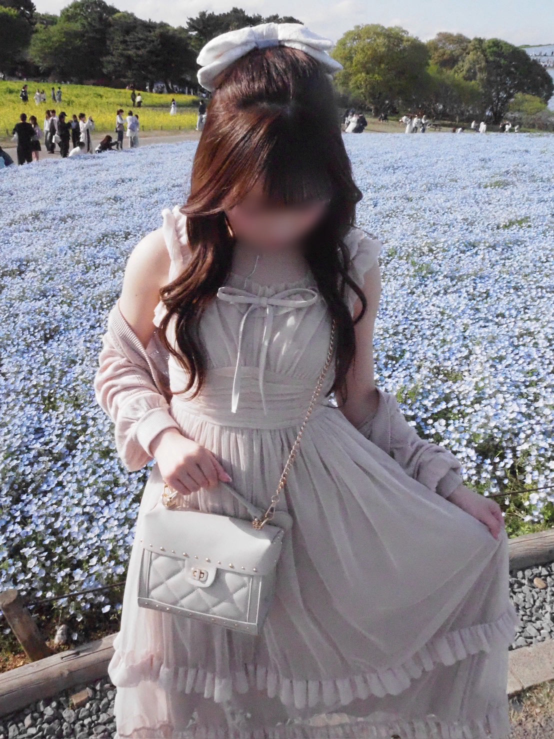 《LAFARY closet》チュールフリルロングワンピース