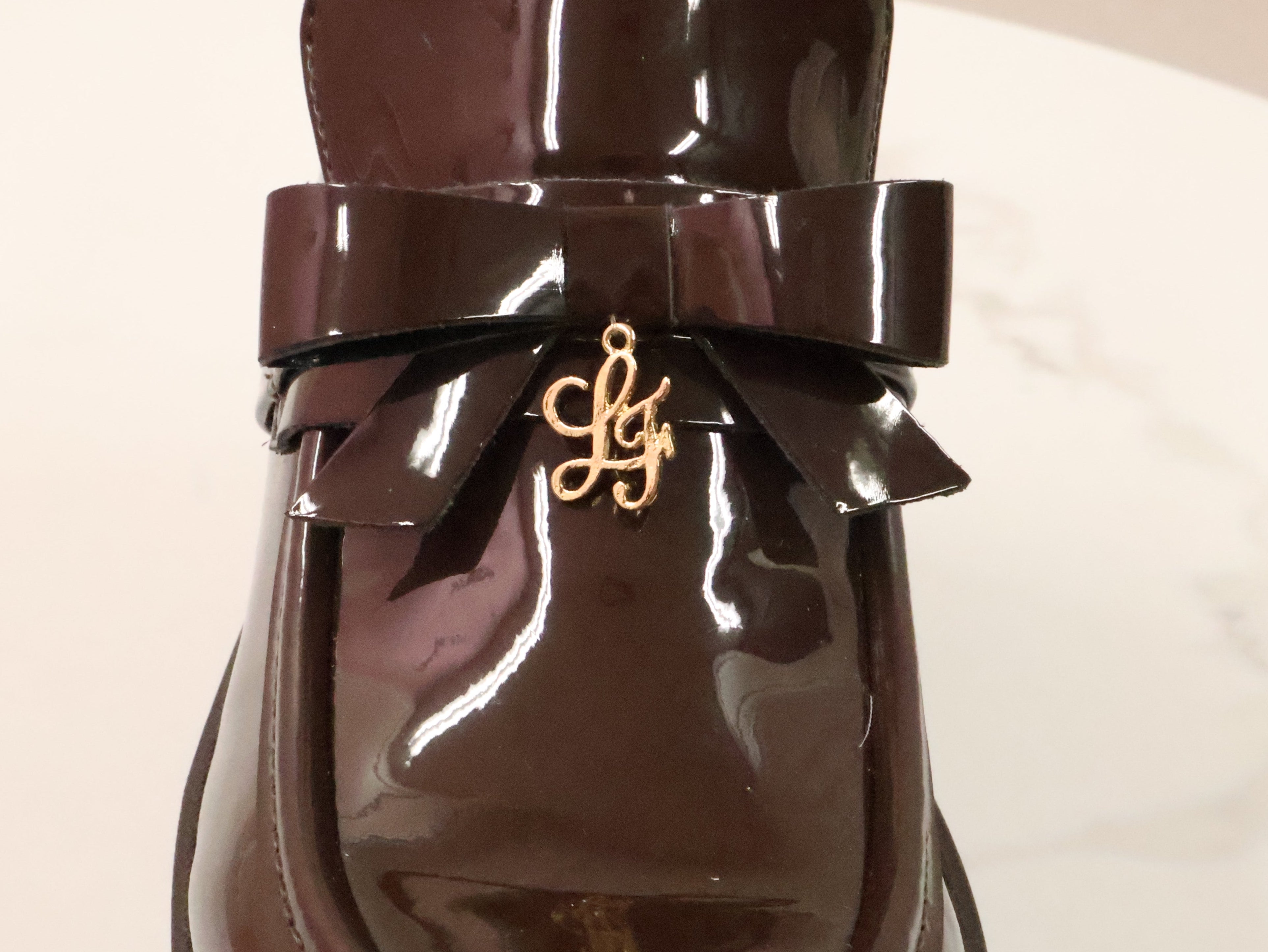 《LAFARY》ロゴリボン厚底ローファー