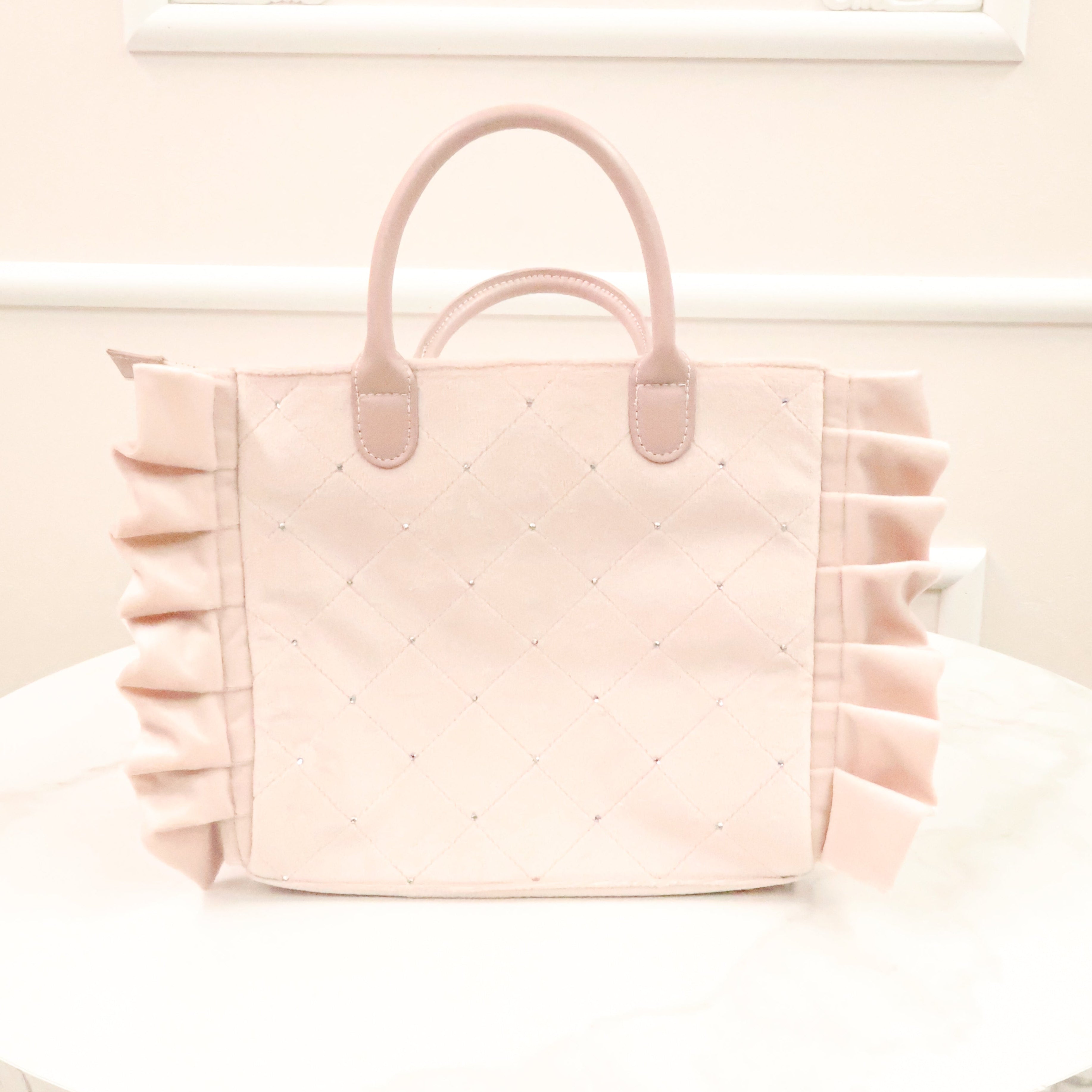 《LAFARY》ベルベットフリルバッグ