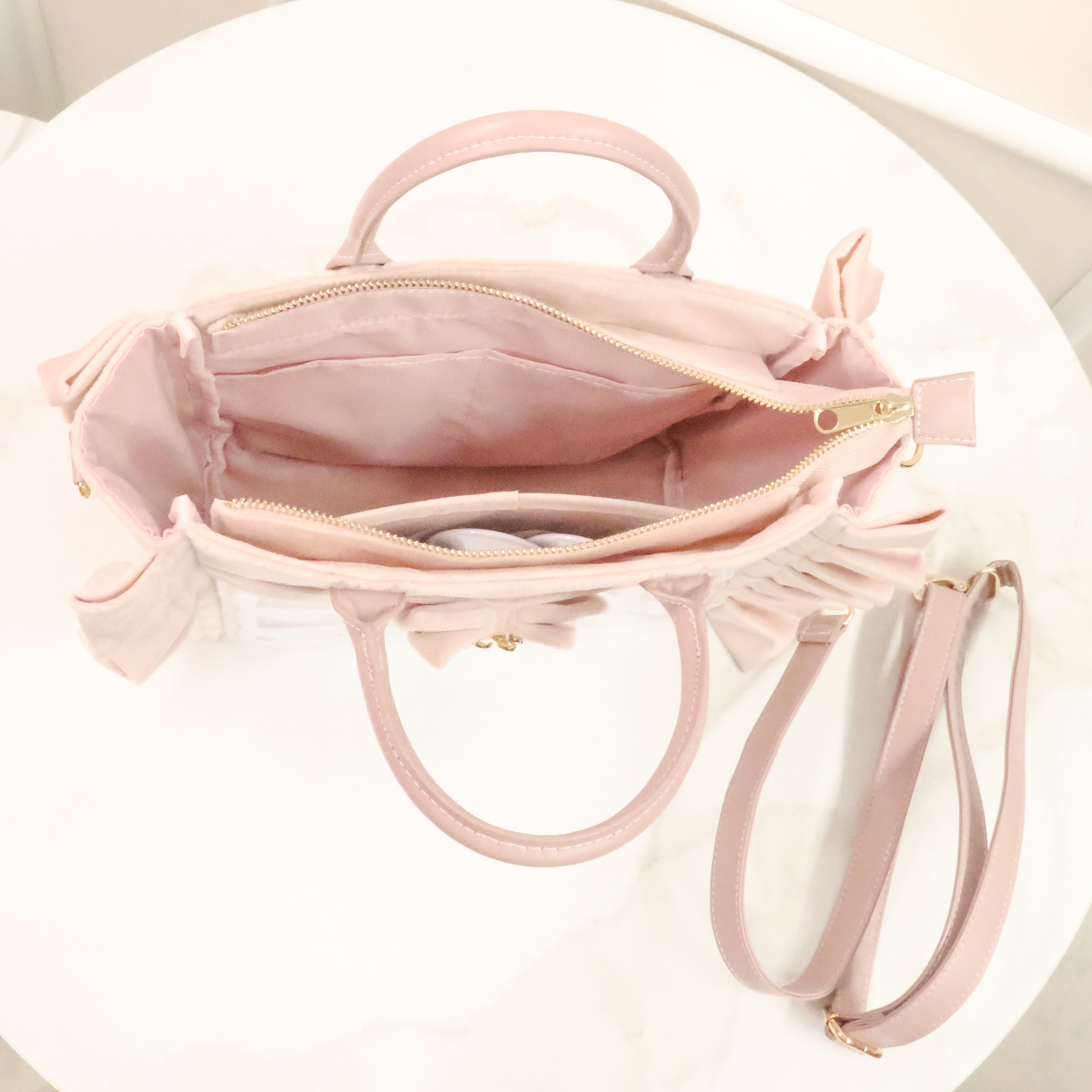 《LAFARY》ベルベットフリルバッグ