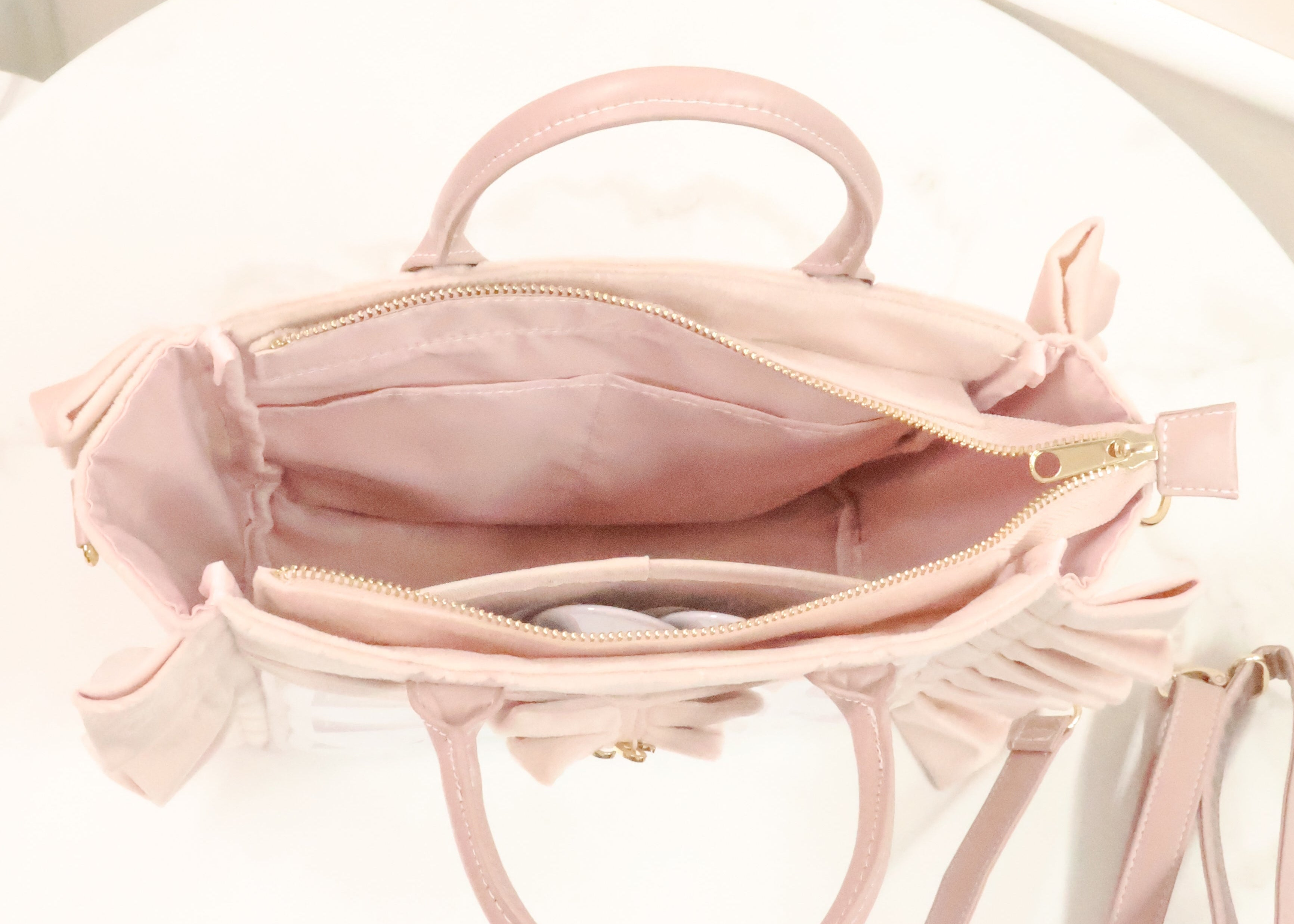 《LAFARY》ベルベットフリルバッグ