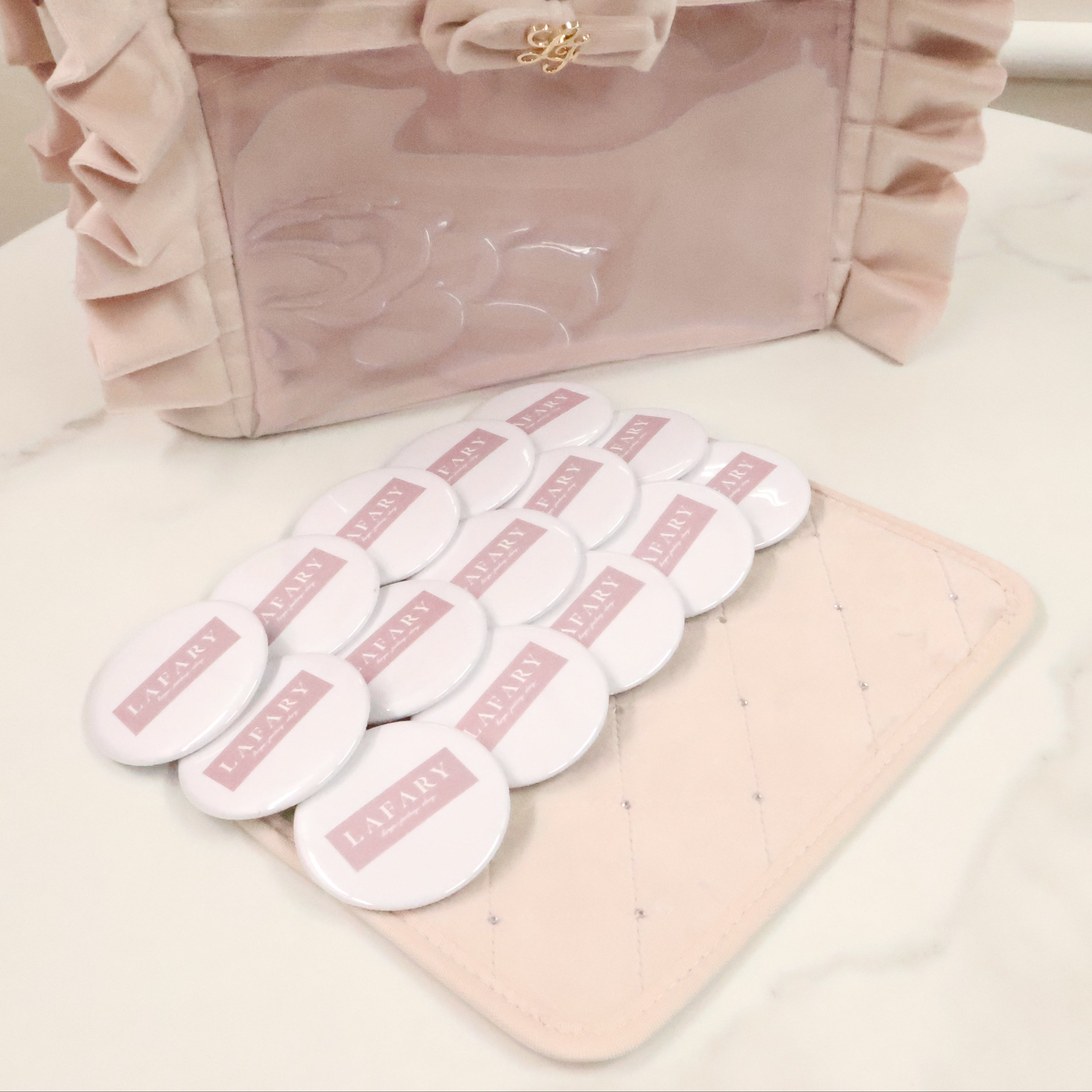 《LAFARY》ベルベットフリルバッグ