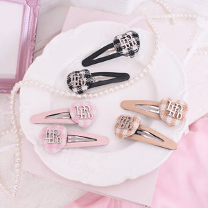 《LAFARY closet》ギンガムハートヘアピン 1