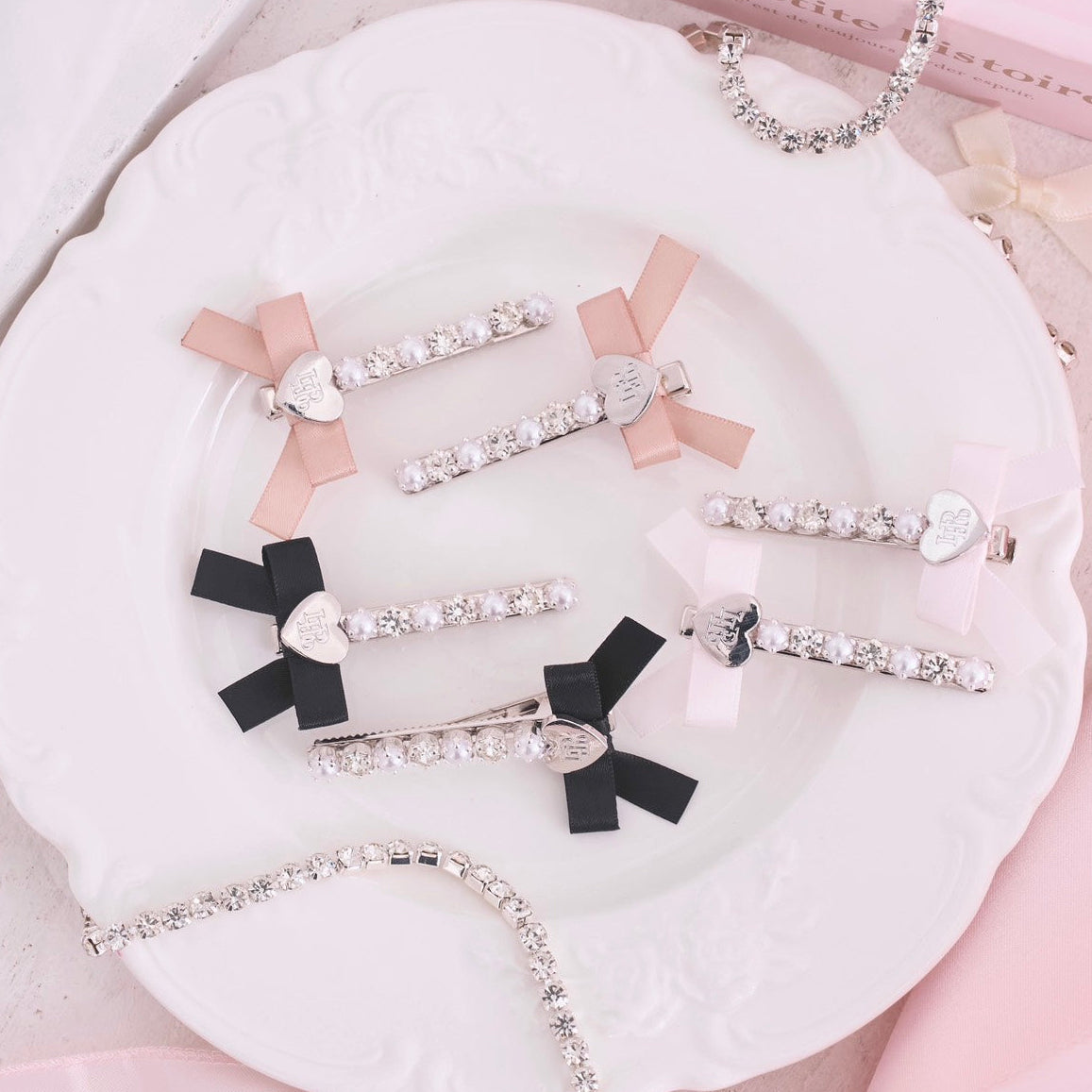 《LAFARY closet》ハートリボンヘアクリップ