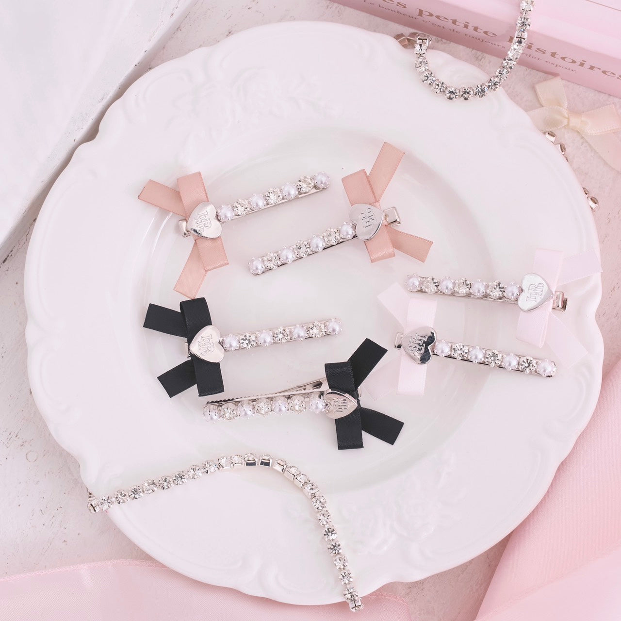 《LAFARY closet》ハートリボンヘアクリップ