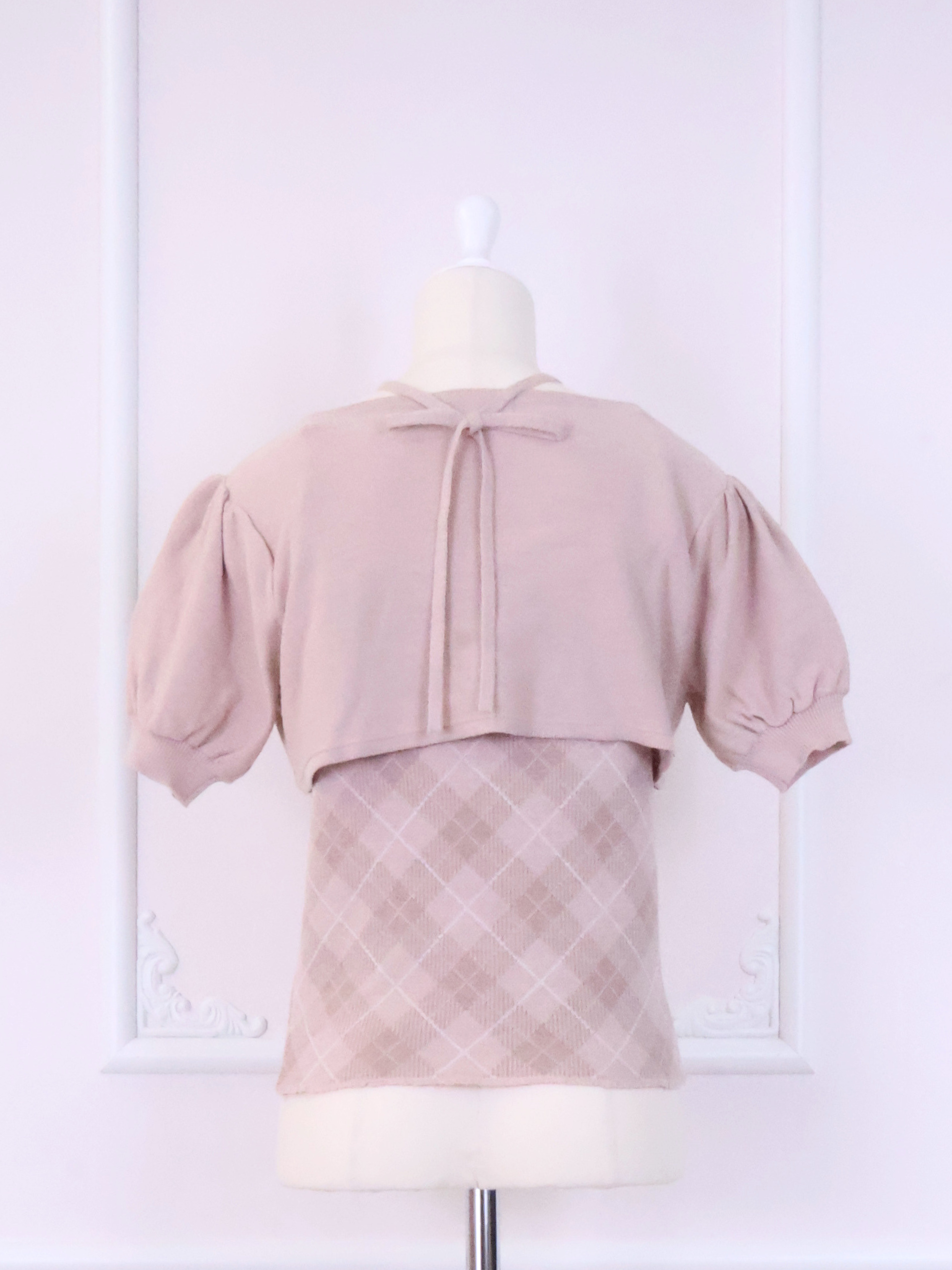 《LAFARY closet》チェックアンサンブルニットトップス