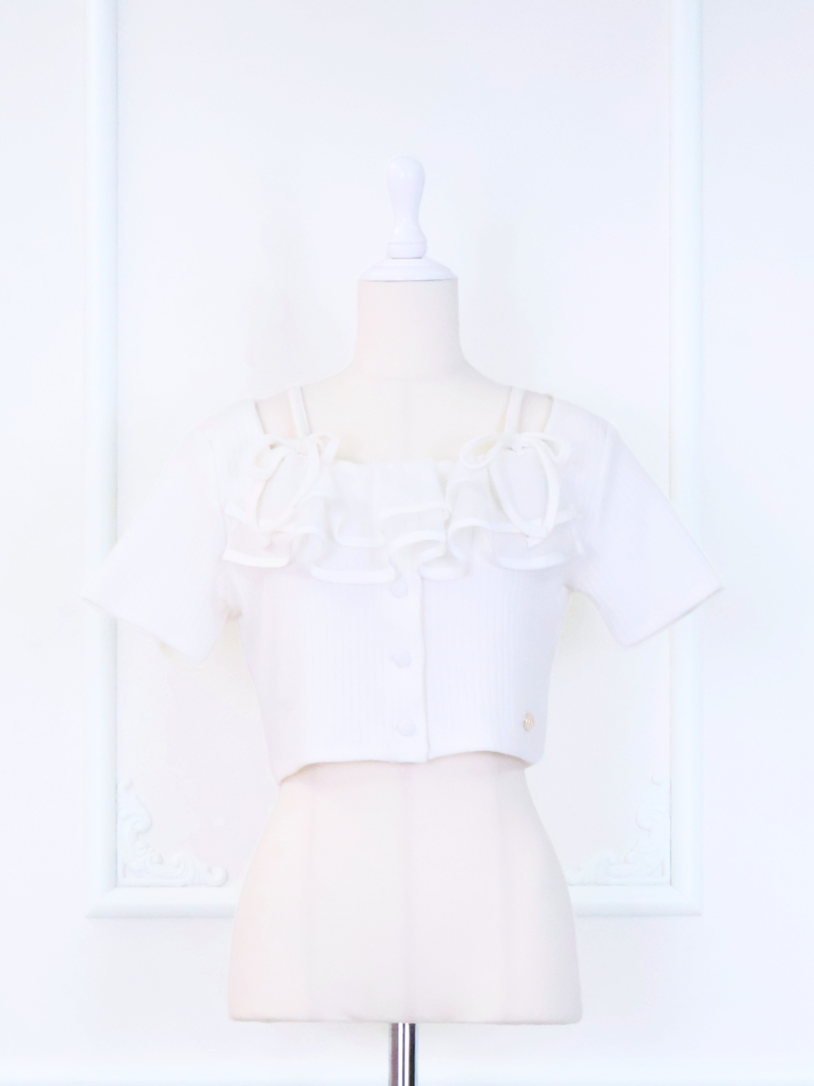 《LAFARY closet》チュールフリルリブトップス