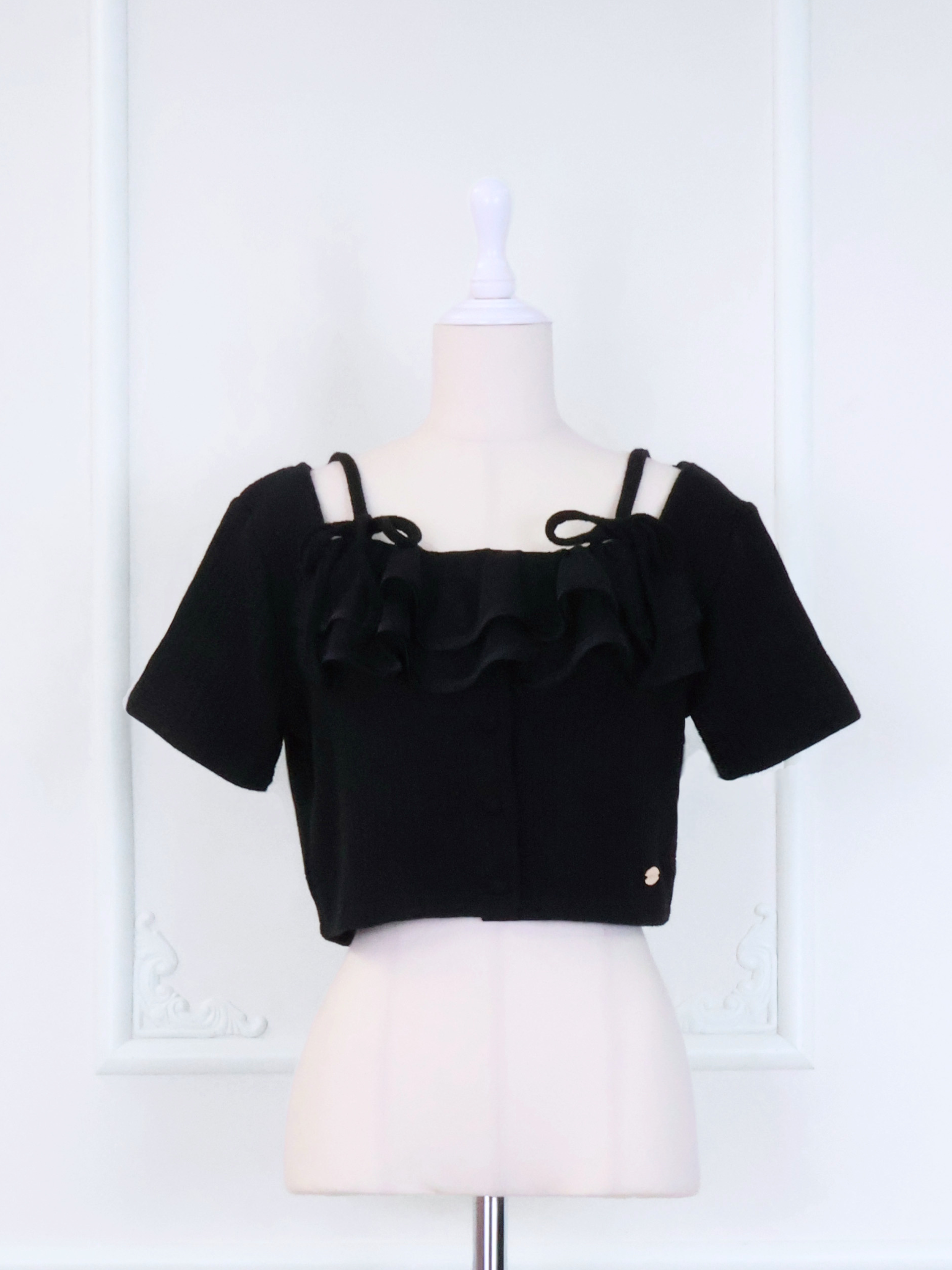 《LAFARY closet》チュールフリルリブトップス