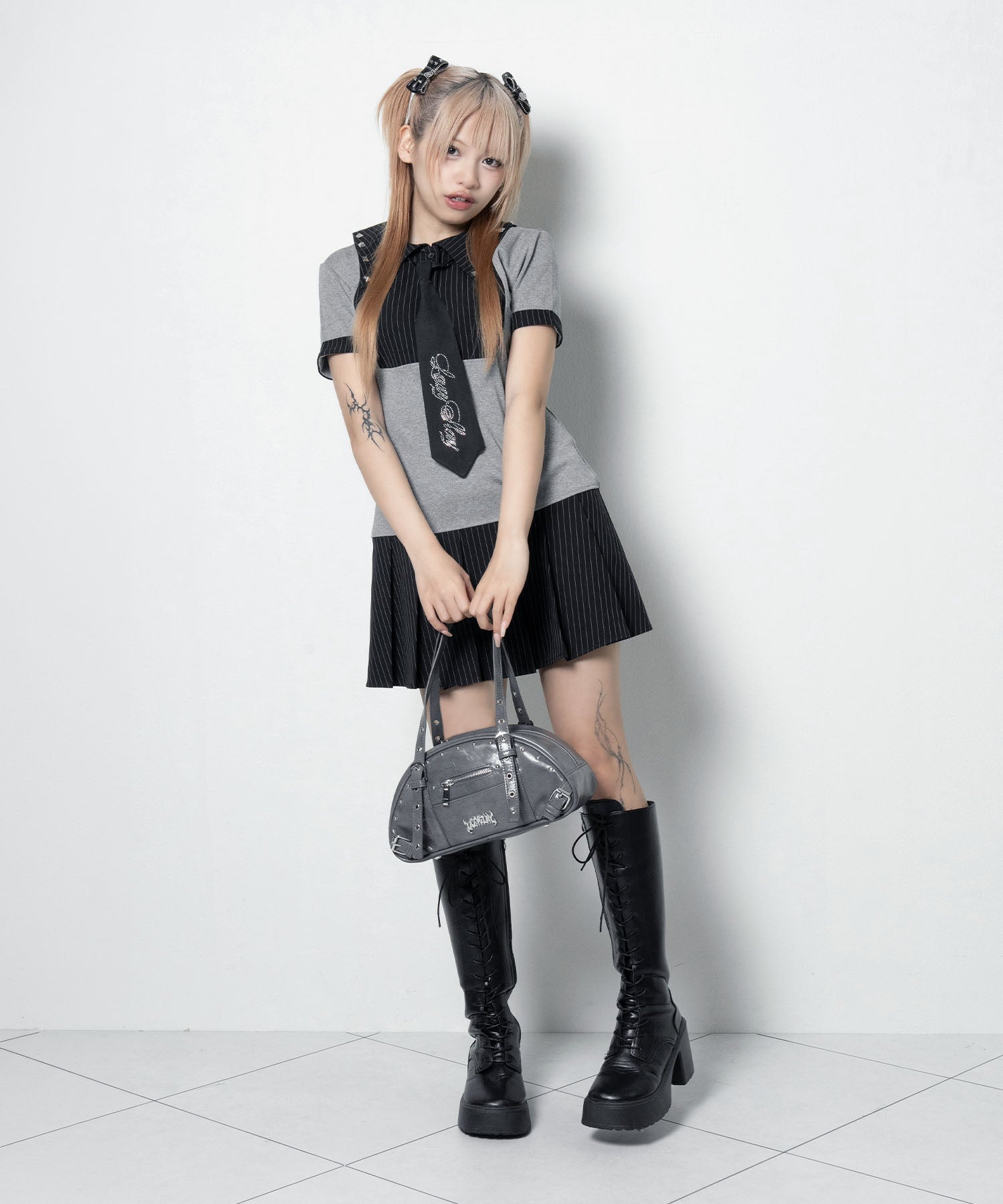 LAZY SLAY】ネクタイシャツワンピース- LAFARY ONLINE