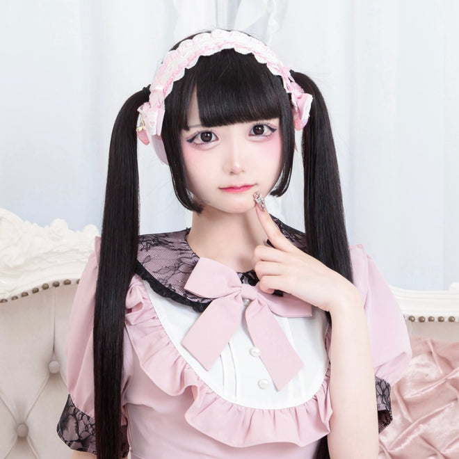 NO.87 淡いピンク、ラベンダーのブーケ&ブートニア&ヘッドドレスの 