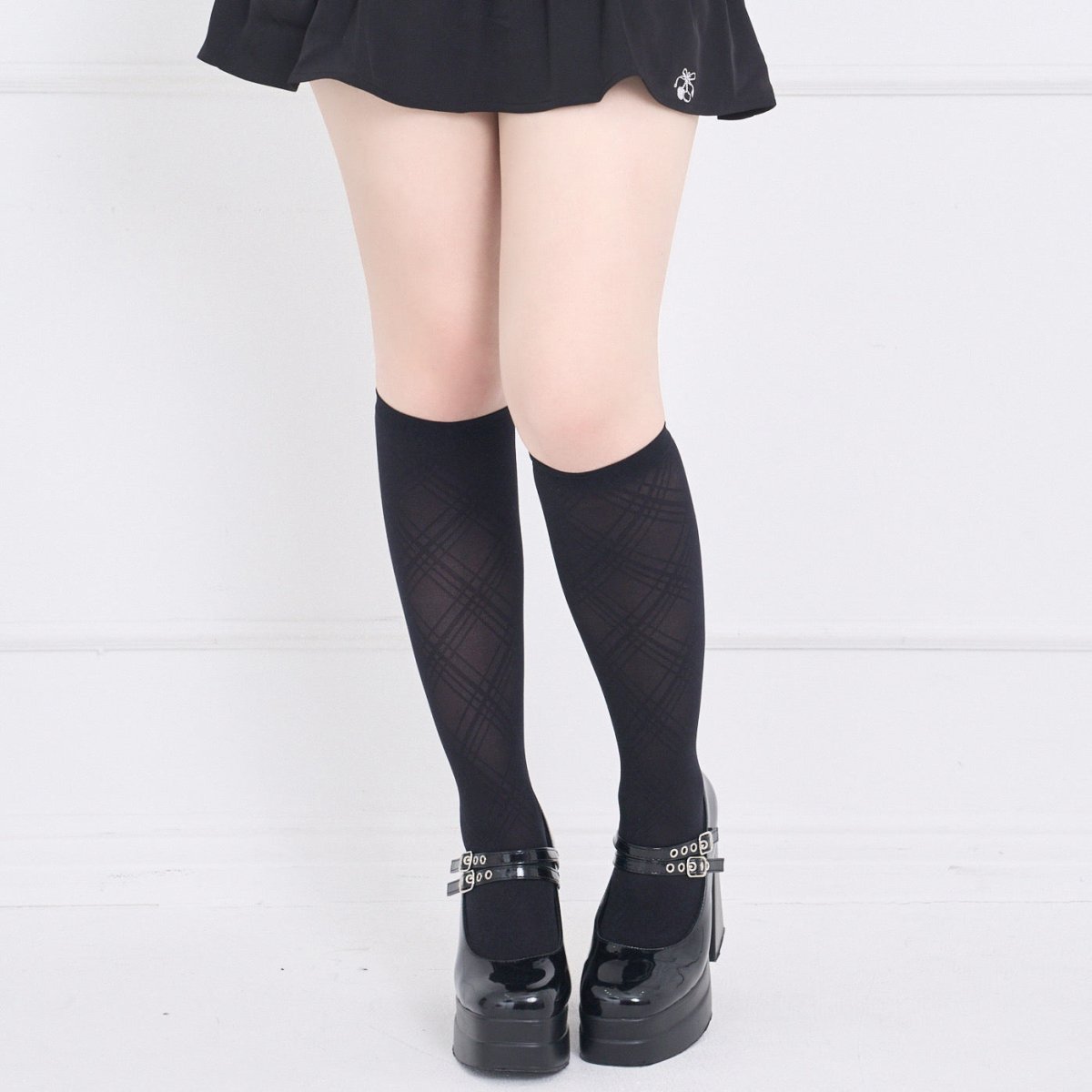 《LAFARYオリジナル》チェックソックス[ハイ]　 - LAFARY ONLINE