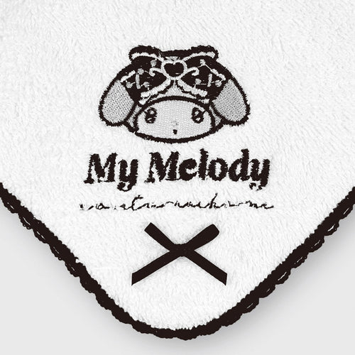 《LAFARYオリジナル》SWEET♡MONOCHROMEシリーズ３　刺繍リボンハンカチ　マイメロディ 2
