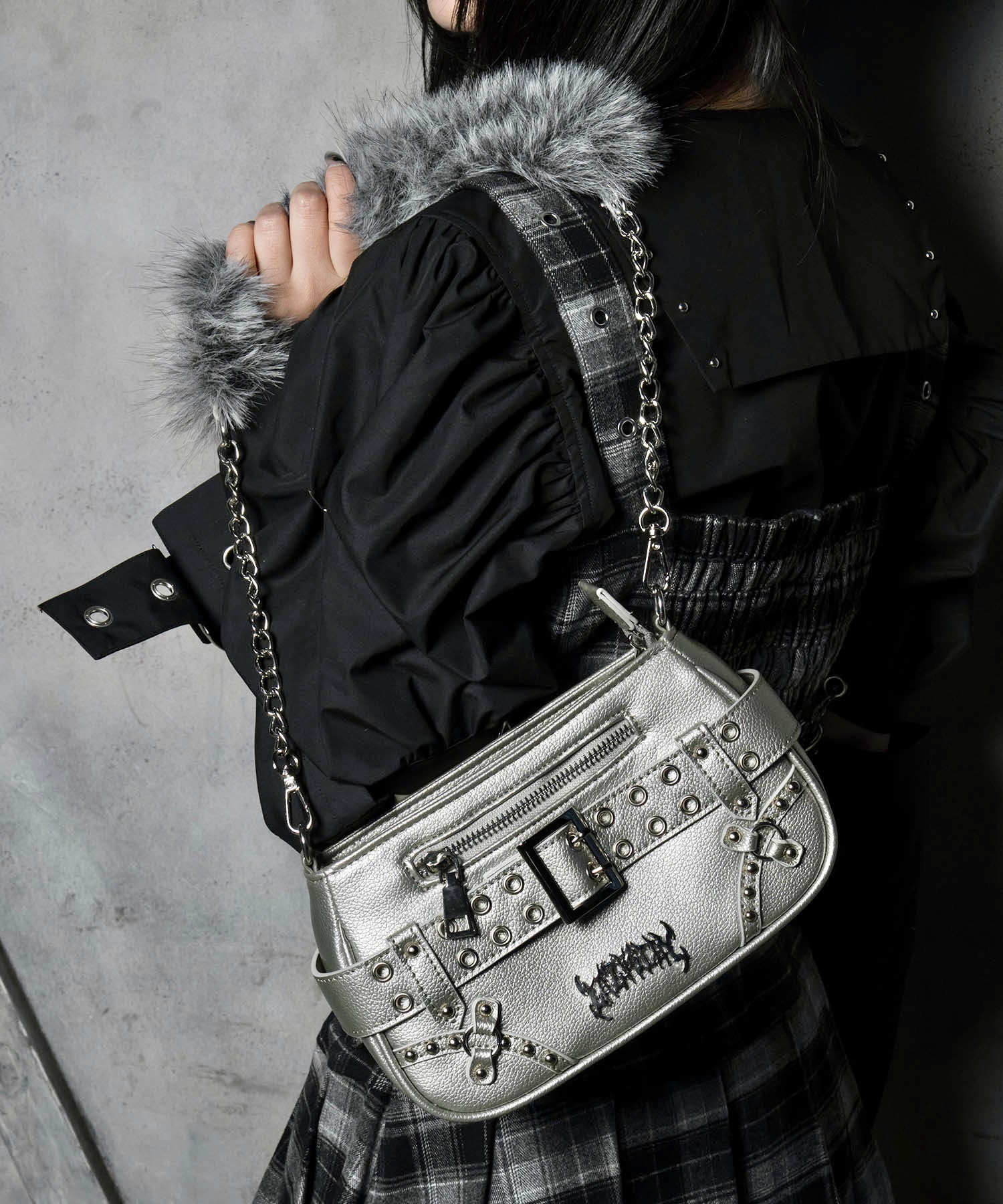 LAZY SLAY】ファーチェーンベルトミニバッグ- LAFARY ONLINE