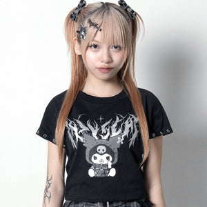 【LAZYSLAY】クロミ×LAZYSLAYクロップドTシャツ 1
