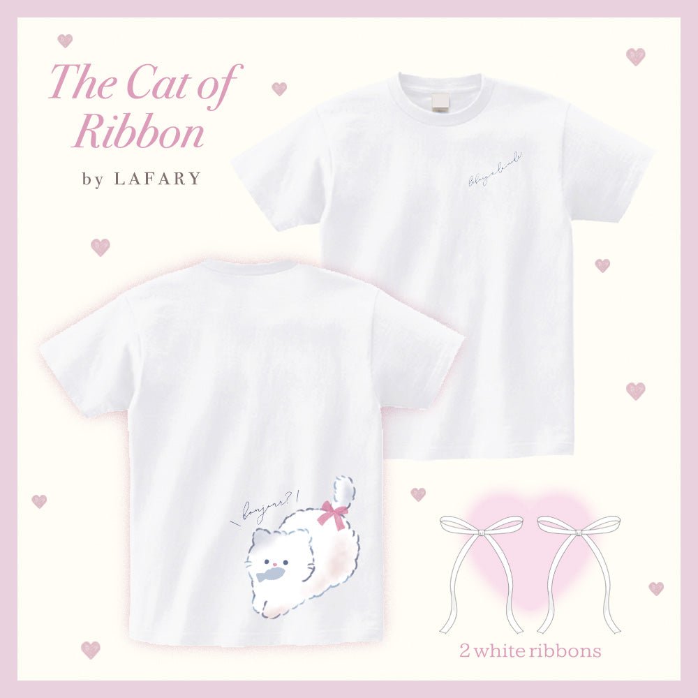 The Cat of Ribbon〜さかなにゃんこ〜　バックキャットリボンTシャツ - LAFARY ONLINE