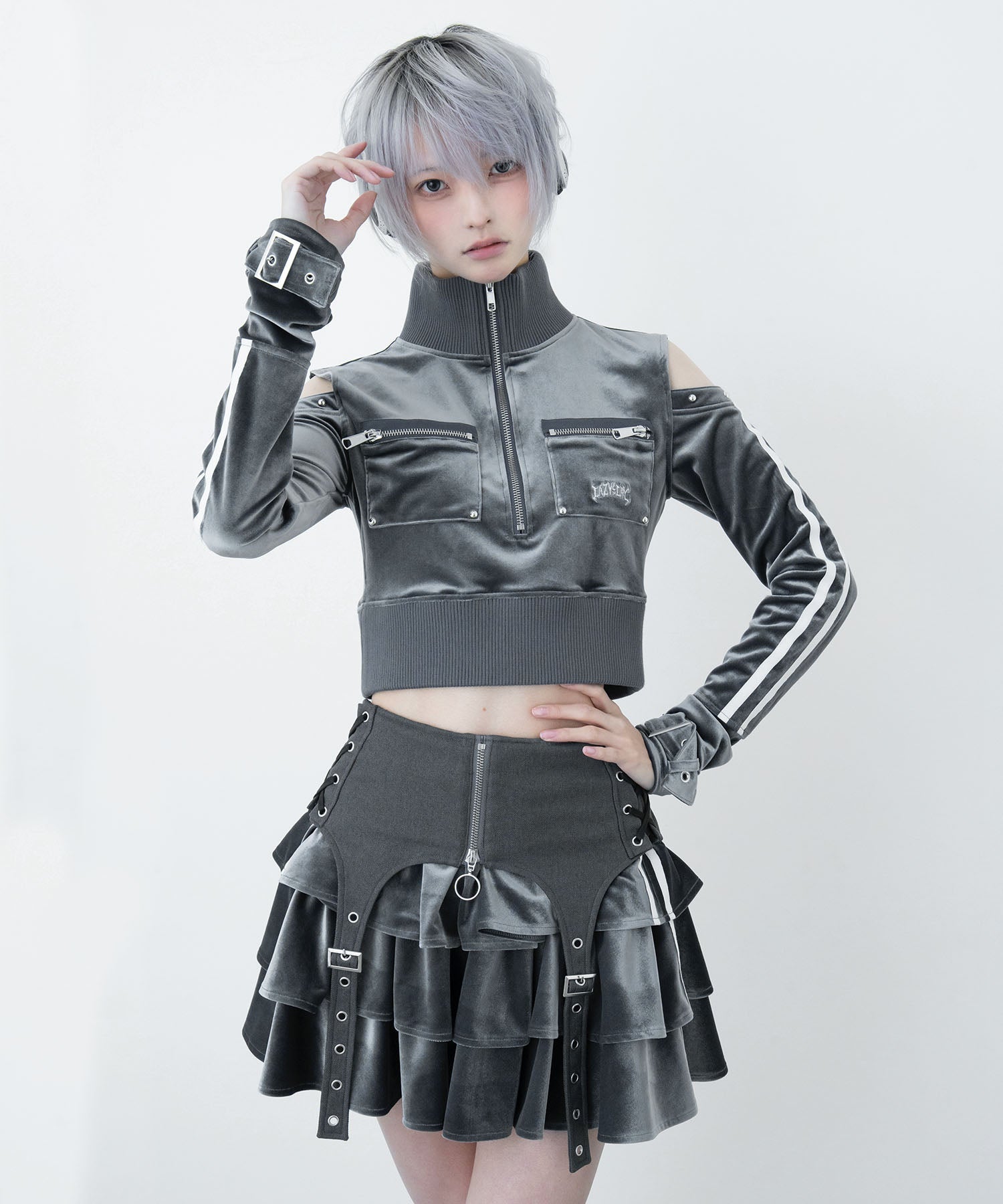 LAZYSLAY】ベロアライントップス- LAFARY ONLINE